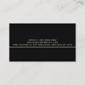 薄男らし線の黒い名刺 名刺 (裏面)