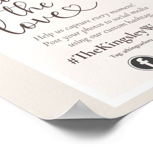 薄秋素朴望峰結婚のハッシュタグ写真 ポスター (角)