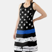 薄素朴いブルーライン警察官BBQエプロン エプロン (インサイチュ)