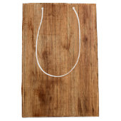 薄素朴い木目 ミディアムペーパーバッグ (正面)