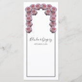 薄素朴色ピンクバラ結婚ズ メニュー (裏面)