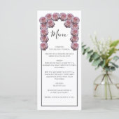 薄素朴色ピンクバラ結婚ズ メニュー (スタンド正面)