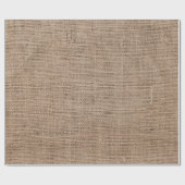 薄素朴茶フェイクのBurlapテクスチャ ラッピングペーパー (フラット)