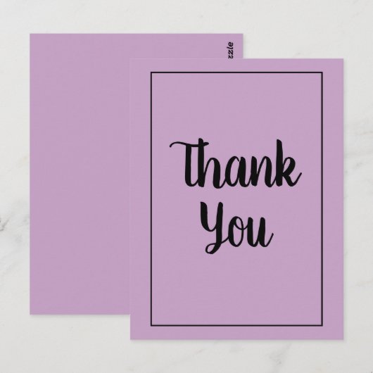 薄紫ありがとう ポストカード (正面/裏面)