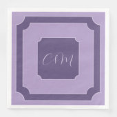 薄紫およびラベンダースクリプトイニシャル結婚ズ (正面)