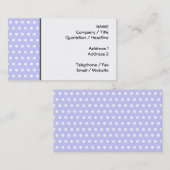 薄紫および白い水玉模様パターン。 むらがある 名刺 (正面/裏面)