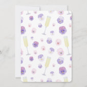 薄紫かわいらし水色フローラブライダルブランチパーティー 招待状 (裏面)