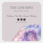 薄紫が中小企業を成長 スクエアシール (正面)