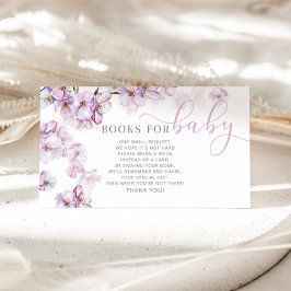 薄紫さくらんぼ花本ベビーチケット エンクロージャーカード