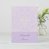 薄紫とアイボリーのクリームレース,特別結婚式 招待状 (スタンド正面)