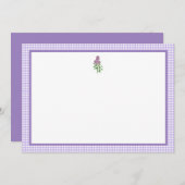 薄紫とギンガム 招待状 (正面/裏面)