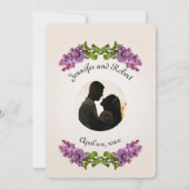 薄紫とクリーム結婚式招待状 招待状 (裏面)