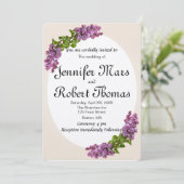 薄紫とクリーム結婚式招待状 招待状 (スタンド正面)