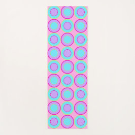 薄紫とターコイズのドーナツにピンクを塗る ヨガマット