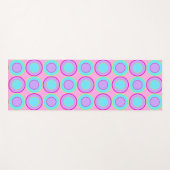 薄紫とターコイズのドーナツにピンクを塗る ヨガマット (正面(横))