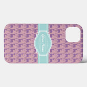 薄紫とピンクシカ、ミントパーソナライズされた名 Case-Mate iPhoneケース (裏面 (横))