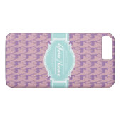 薄紫とピンクシカ、ミントパーソナライズされた名 Case-Mate iPhoneケース (裏面(横))