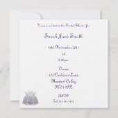 薄紫とピンクブライダルシャワーの招待 招待状 (裏面)