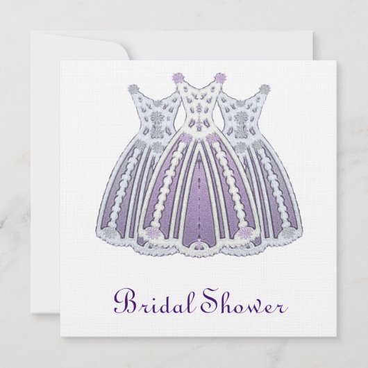 薄紫とピンクブライダルシャワーの招待 招待状 (正面)