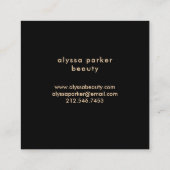 薄紫とフェイク金ゴールドルックドット スクエア名刺 (裏面)