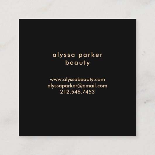 薄紫とフェイク金ゴールドルックドット スクエア名刺 (裏面)