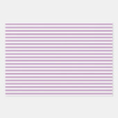 薄紫とホワイトストライプ水玉模様シェブロンパターン ラッピングペーパーシート (正面)