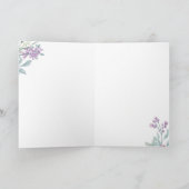 薄紫とミントフローラ|母パーソナライズされたの日 カード (内部)