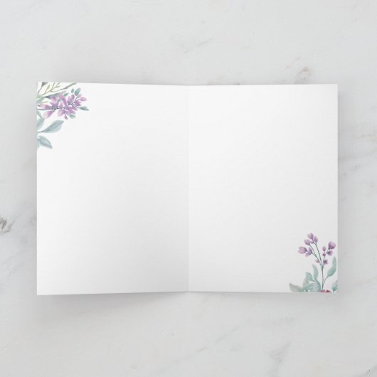 薄紫とミントフローラ|母パーソナライズされたの日 カード