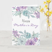 薄紫とミントフローラ|母パーソナライズされたの日 カード