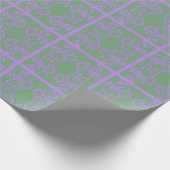 薄紫とミント葉 ラッピングペーパー (角)