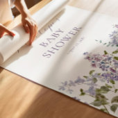 薄紫とラベンダーの花ベビーシャワーへようこそ ポスター