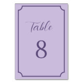 薄紫とラベンダースク結婚リプト テーブルナンバー (裏面)