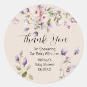 薄紫とラベンダーステッカー ラウンドシール (正面)