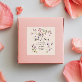 薄紫とラベンダーステッカー ラウンドシール