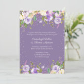 薄紫とラベンダーパープルパッションバラ結婚ズ 招待状 (スタンド正面)