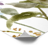 薄紫とラベンダーフラワーズブライダルシャワー歓迎 ポスター (角)