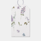 薄紫とラベンダーブライダルシャワーギフトラベル ギフトタグ (裏面)