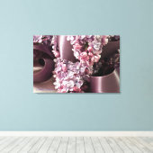 薄紫とリボンカール キャンバスプリント (インサイチュ (ウッドフロア))