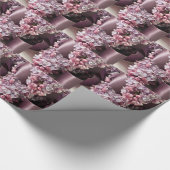薄紫とリボンカール ラッピングペーパー (角)