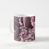 薄紫とリボン巻きコーヒーマグ コーヒーマグカップ (正面左)