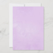 薄紫と炭のフローラ結婚の 招待状 (裏面)