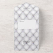 薄紫と炭のフローラ結婚は1つの一斉に オールインワン招待状 (外側)