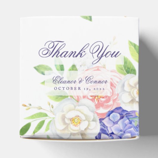 薄紫と牡丹の洗練された結婚式の引き出物ボックス フェイバーボックス (上部)