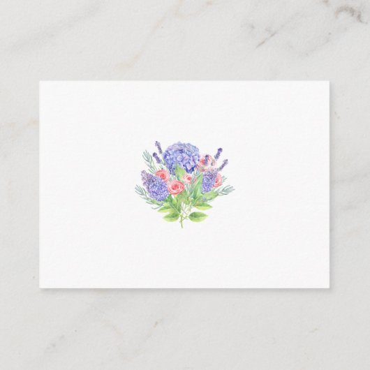 薄紫と牡丹の洗練さ結婚れた エンクロージャーカード (裏面)