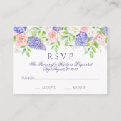 薄紫と牡丹の洗練さ結婚れた エンクロージャーカード (正面)