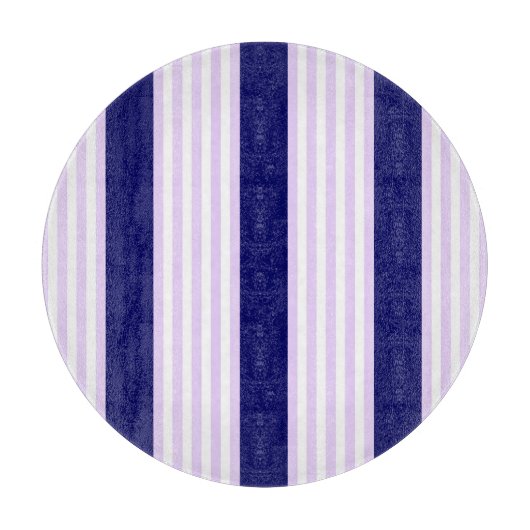 薄紫と白ストライプ色のネイビーブルー カッティングボード (正面)
