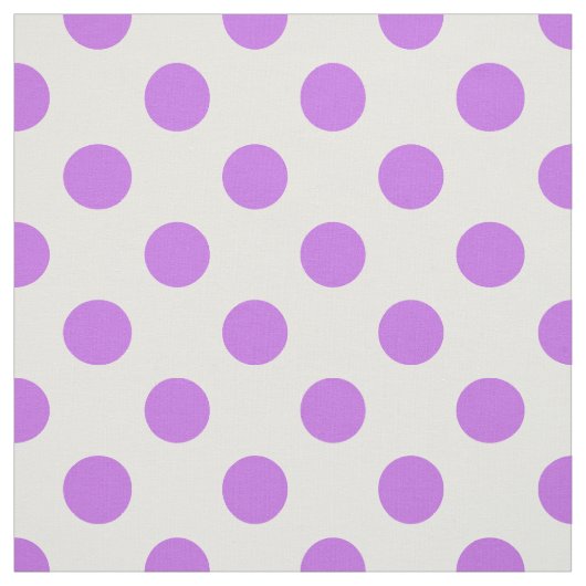 薄紫と白水玉模様 ファブリック (見本)