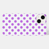 薄紫と白水玉模様 Case-Mate iPhoneケース (裏面 (横))