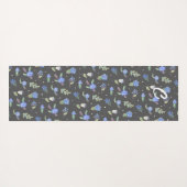 薄紫と紫の灰色の手ヨガ絵を描マット ヨガマット (裏面(横))