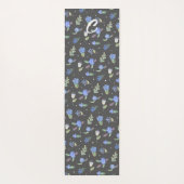 薄紫と紫の灰色の手ヨガ絵を描マット ヨガマット (裏面)